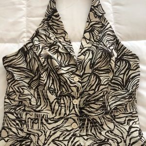 Classic fit&flare halter back Liz dress